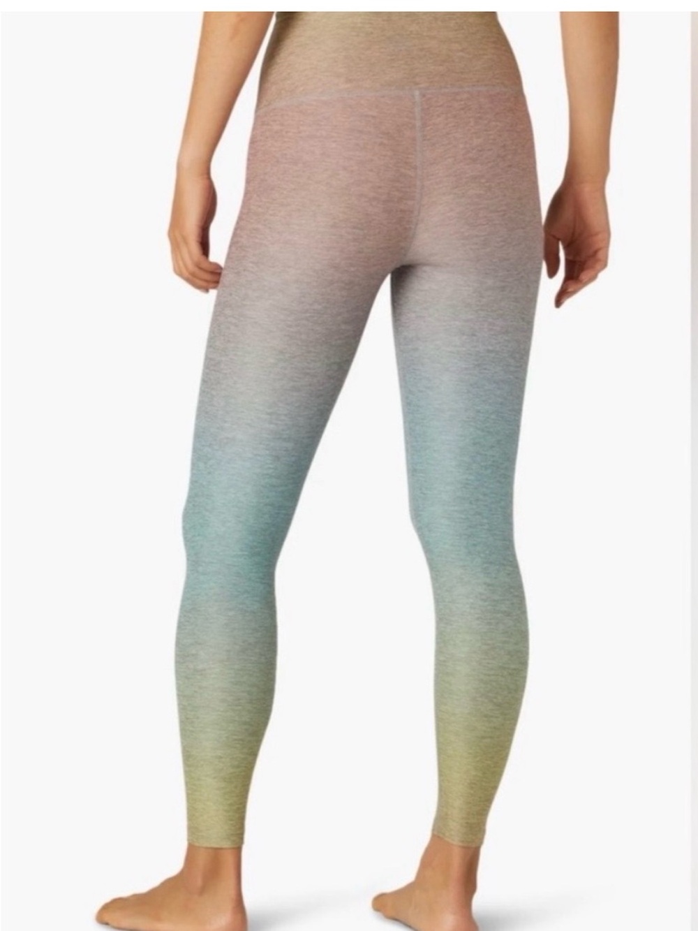 Beyond Yoga Soft Mark High-Waist Leggings - Pink, Blue, Green, Yellow Ombre NWT